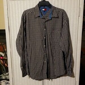 Vintage Tommy Hilfiger Large Plaid Button Down Long Sleeve Shirt